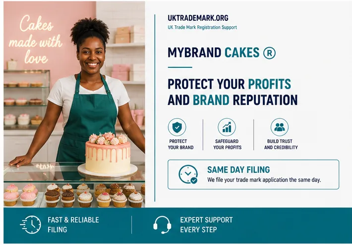 MYBRAND Cakes — protect your profits and brand reputation Cake designer protecting the MYBRAND CAKES trade mark, profits and brand reputation