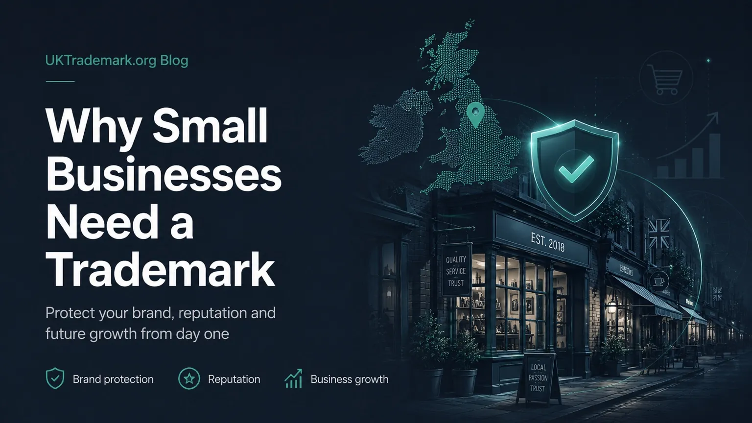 Small business owner protecting a business name with a UK trademark
